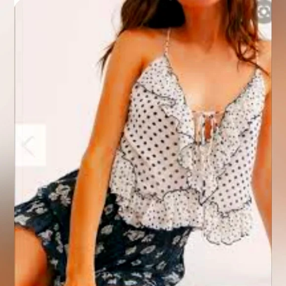 Free People Dance Till Dawn Ruffle Tank NEW XS - Picture 1 of 7